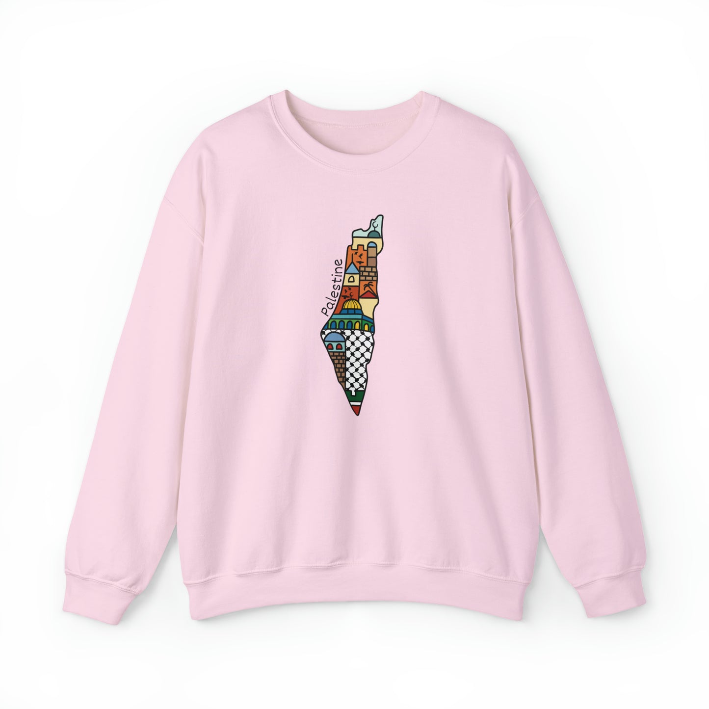 Adult | Palestine Map Artwork | Crewneck Sweatshirt