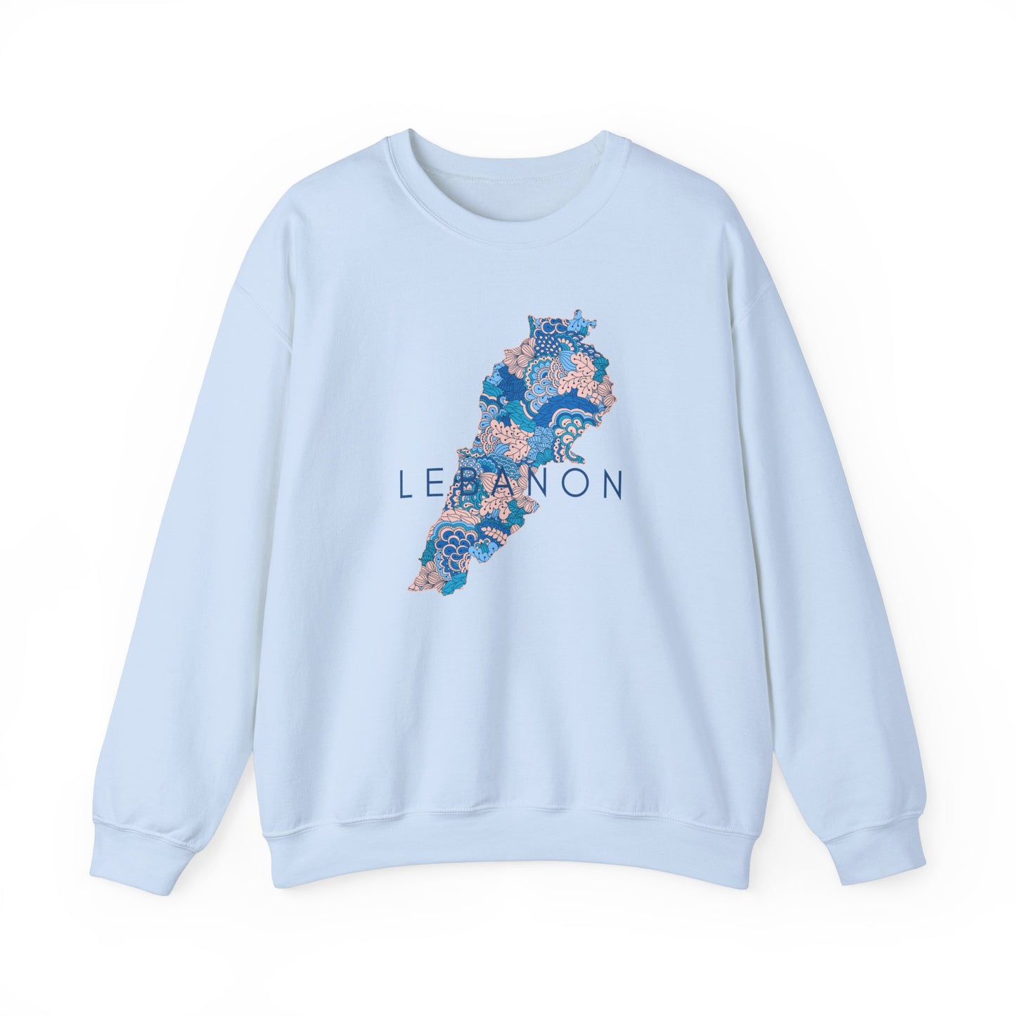 Adult | Lebanon Map Design | Crewneck Sweatshirt