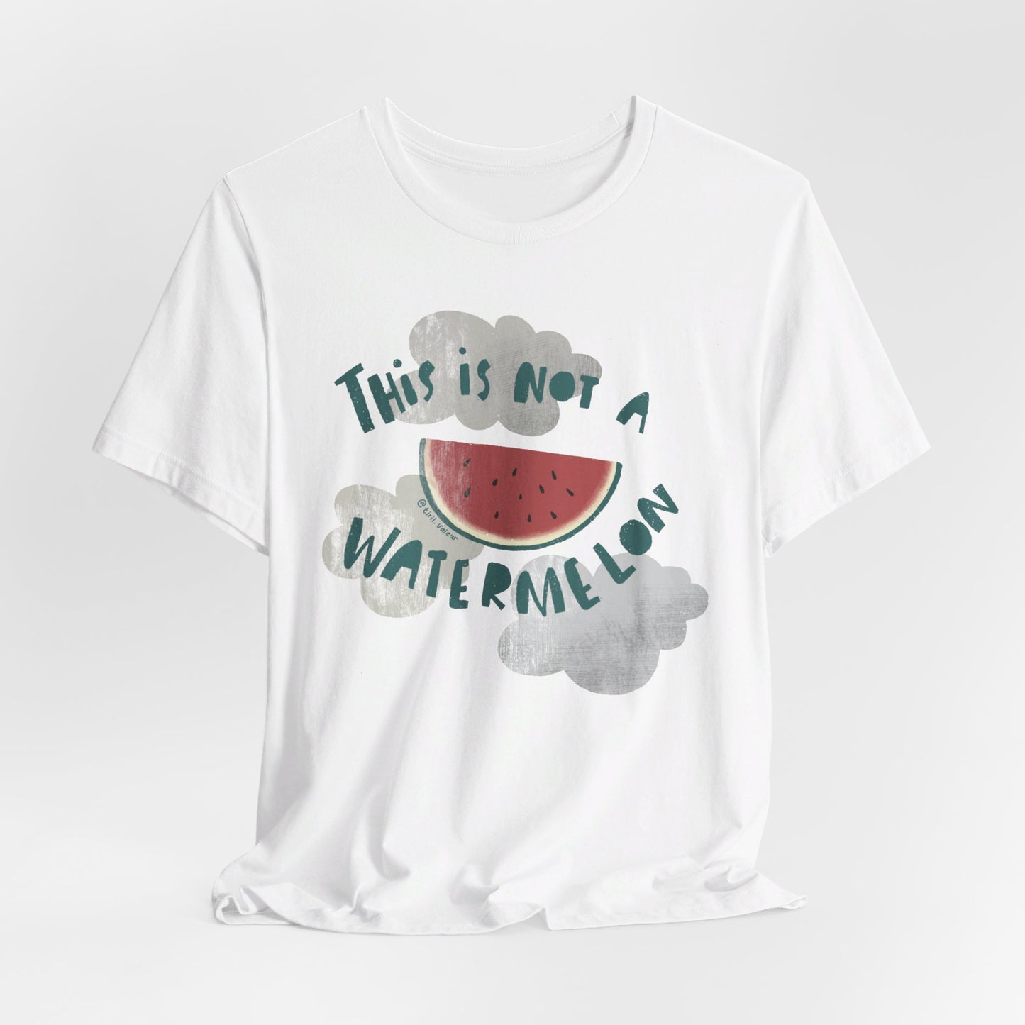 Artist Tiril Valeur For Palestine | 100% Of Profits Donated | This Is Not A Watermelon | Short Sleeve Tee