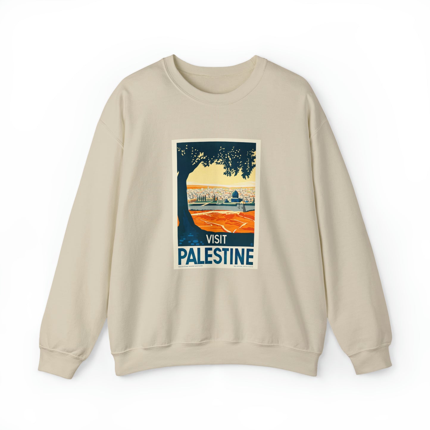Adult | Visit Palestine Postcard | Crewneck Sweatshirt |