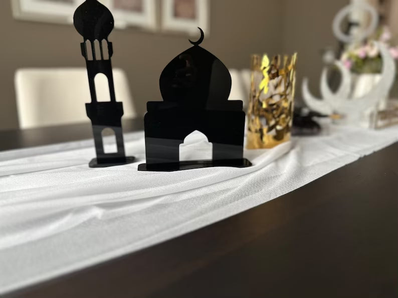 Acrylic | 2 Piece Mosque and Minaret | Created By ShamahDesigns