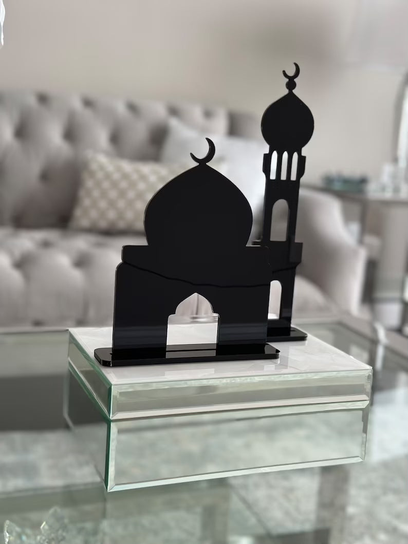 Acrylic | 2 Piece Mosque and Minaret | Created By ShamahDesigns