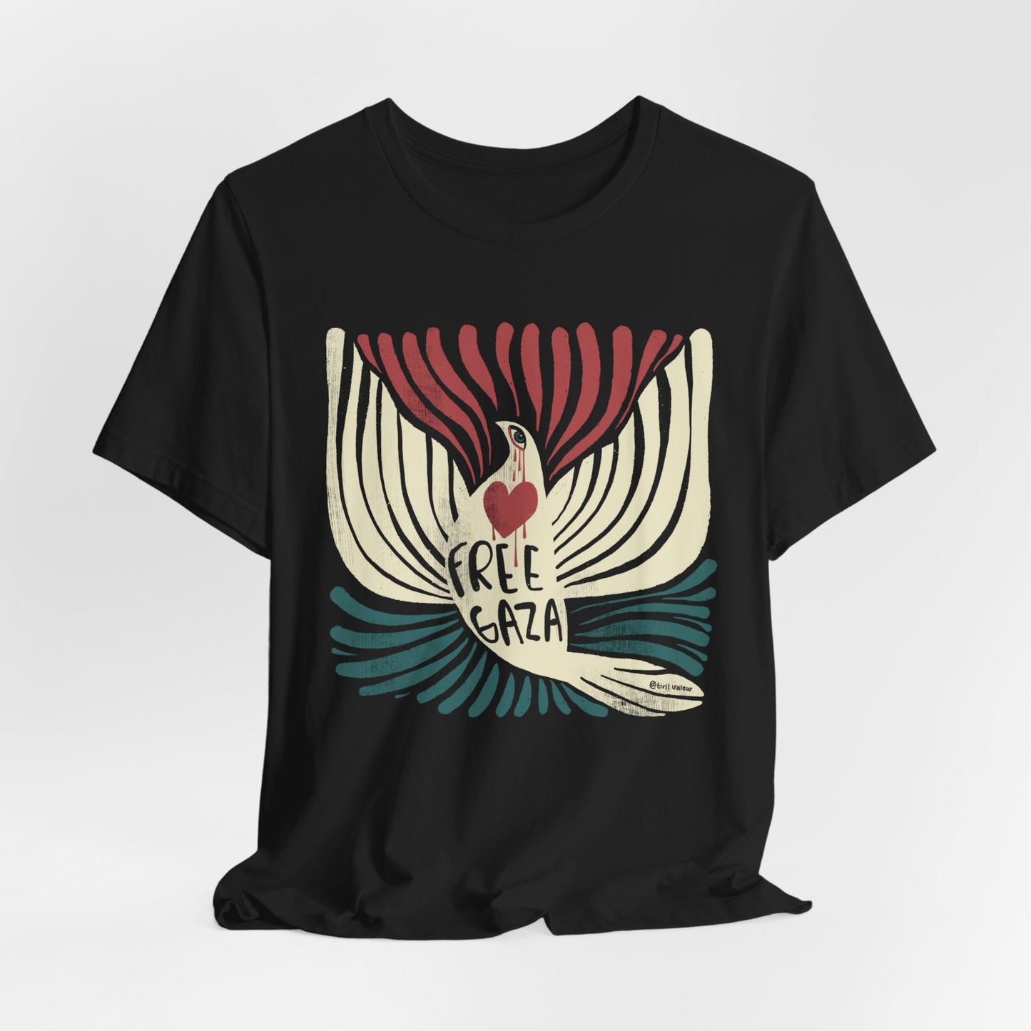 Artist Tiril Valeur For Palestine | 100% Of Profits Donated | Free Gaza | Short Sleeve Tee