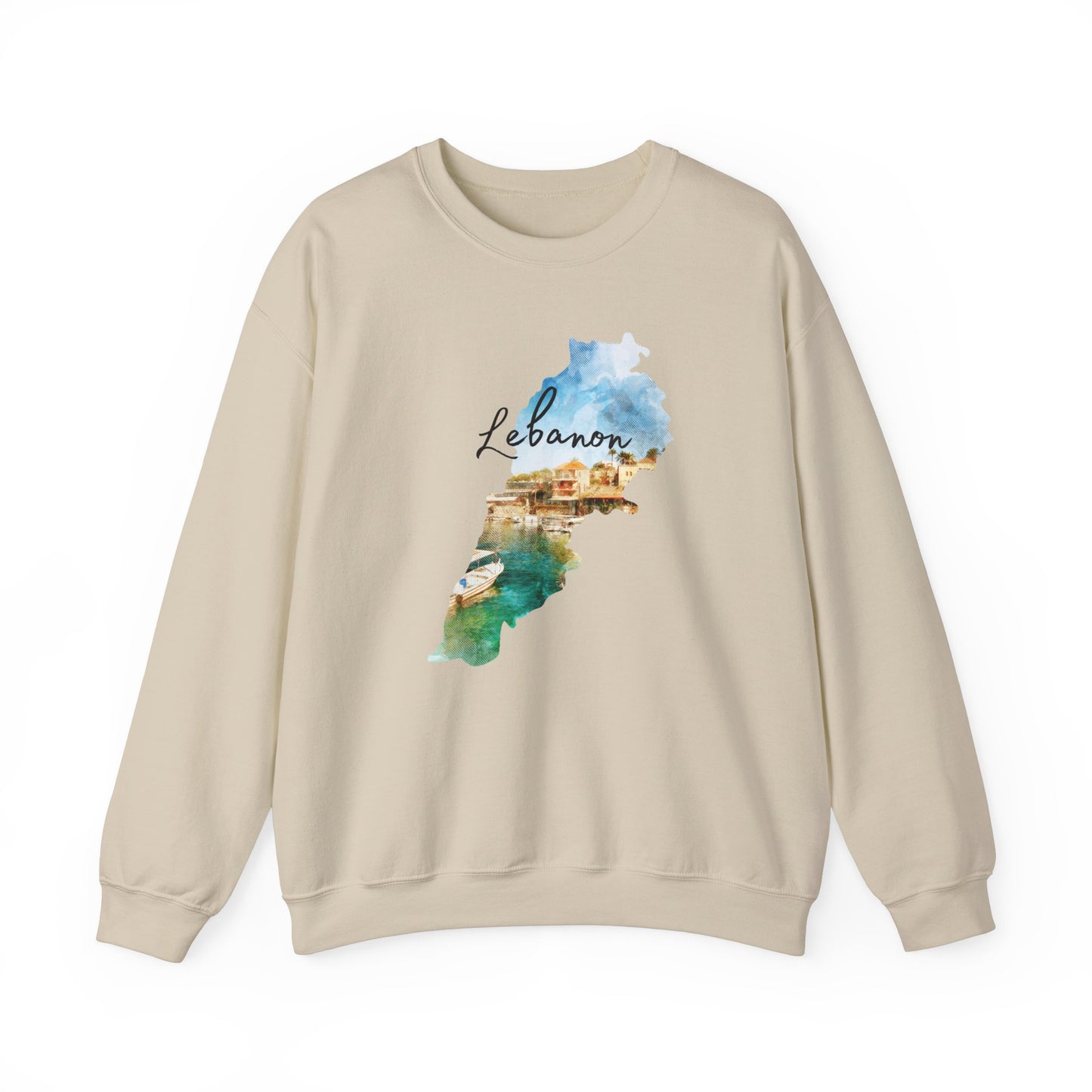 Adult | Lebanon Map Design | Crewneck Sweatshirt