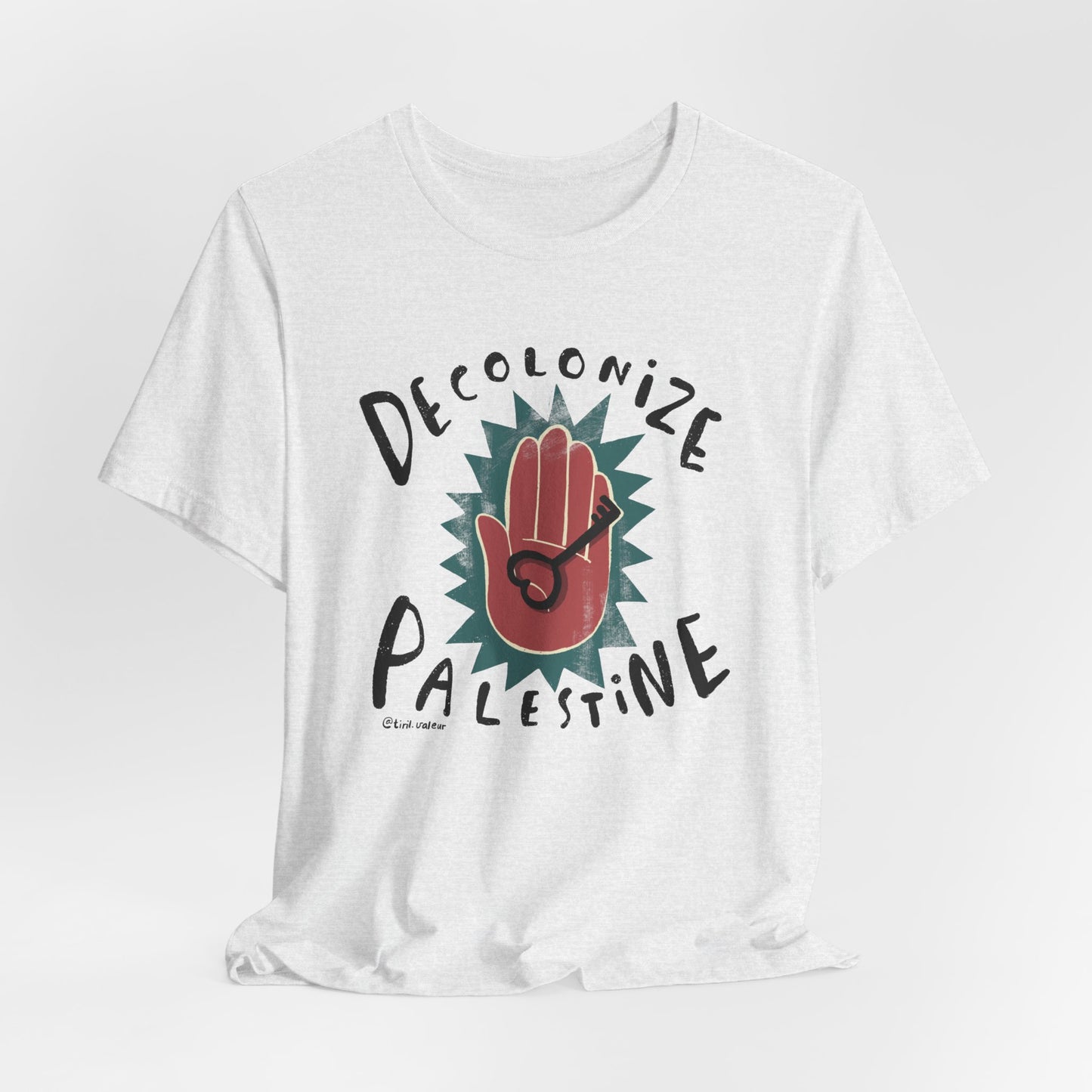 Artist Tiril Valeur For Palestine | 100% Of Profits Donated | Decolonize Palestine | Short Sleeve Tee