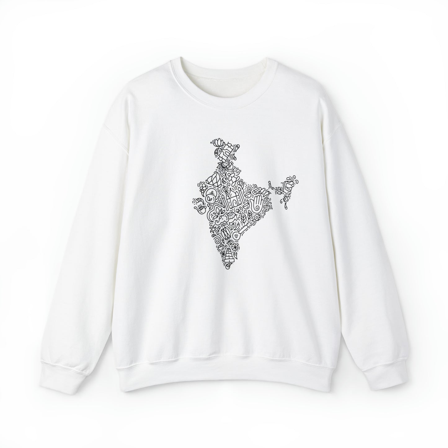 Adult | Map Of India | Crewneck Sweatshirt