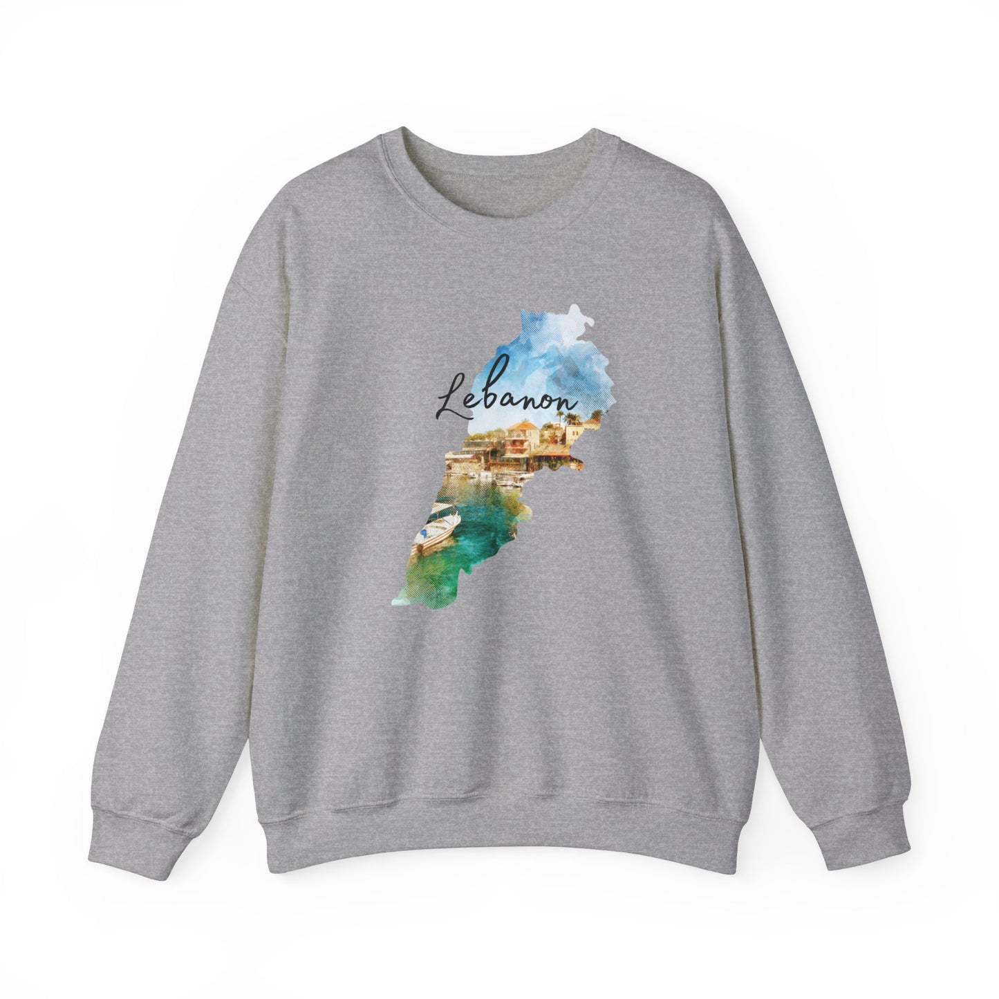 Adult | Lebanon Map Design | Crewneck Sweatshirt