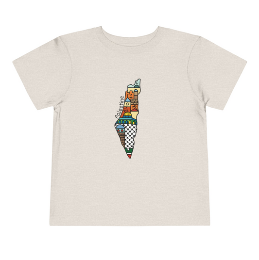 Toddler | Palestine Map Artwork | Short Sleeve Tee |