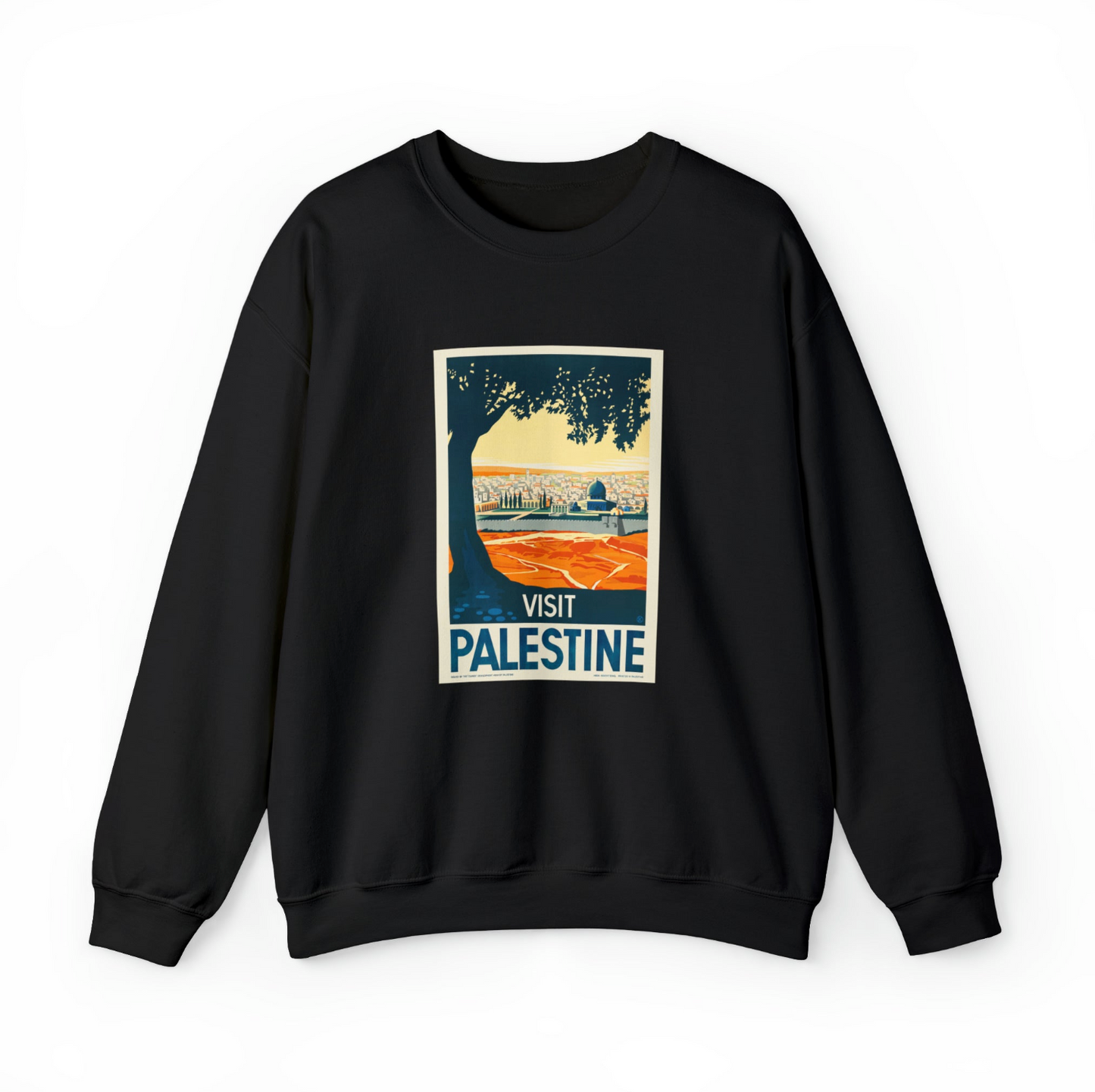 Adult | Visit Palestine Postcard | Crewneck Sweatshirt |