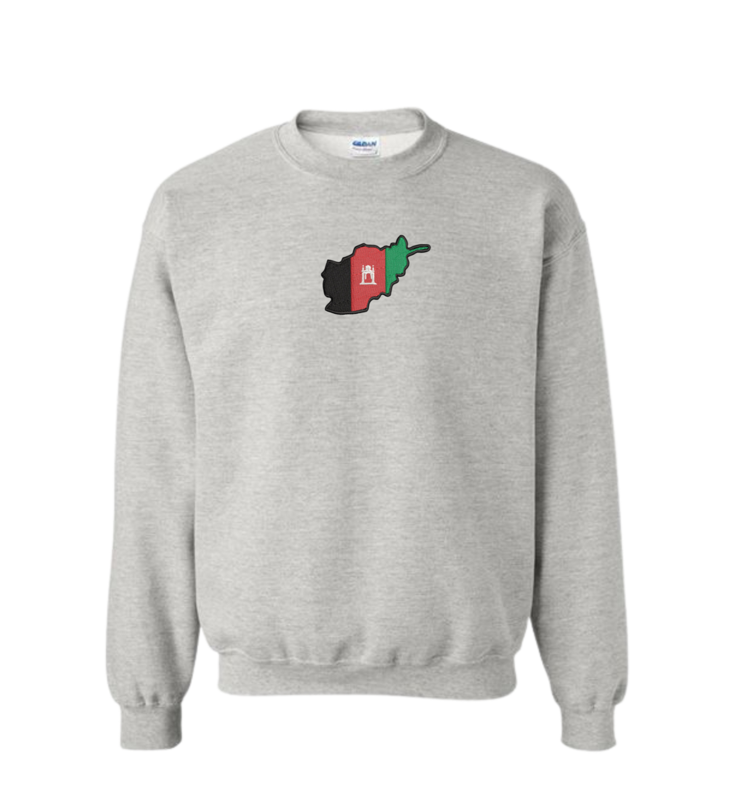 Afghanistan Map | Embroidered Crewneck Sweatshirt | StitchesBySerene Collab