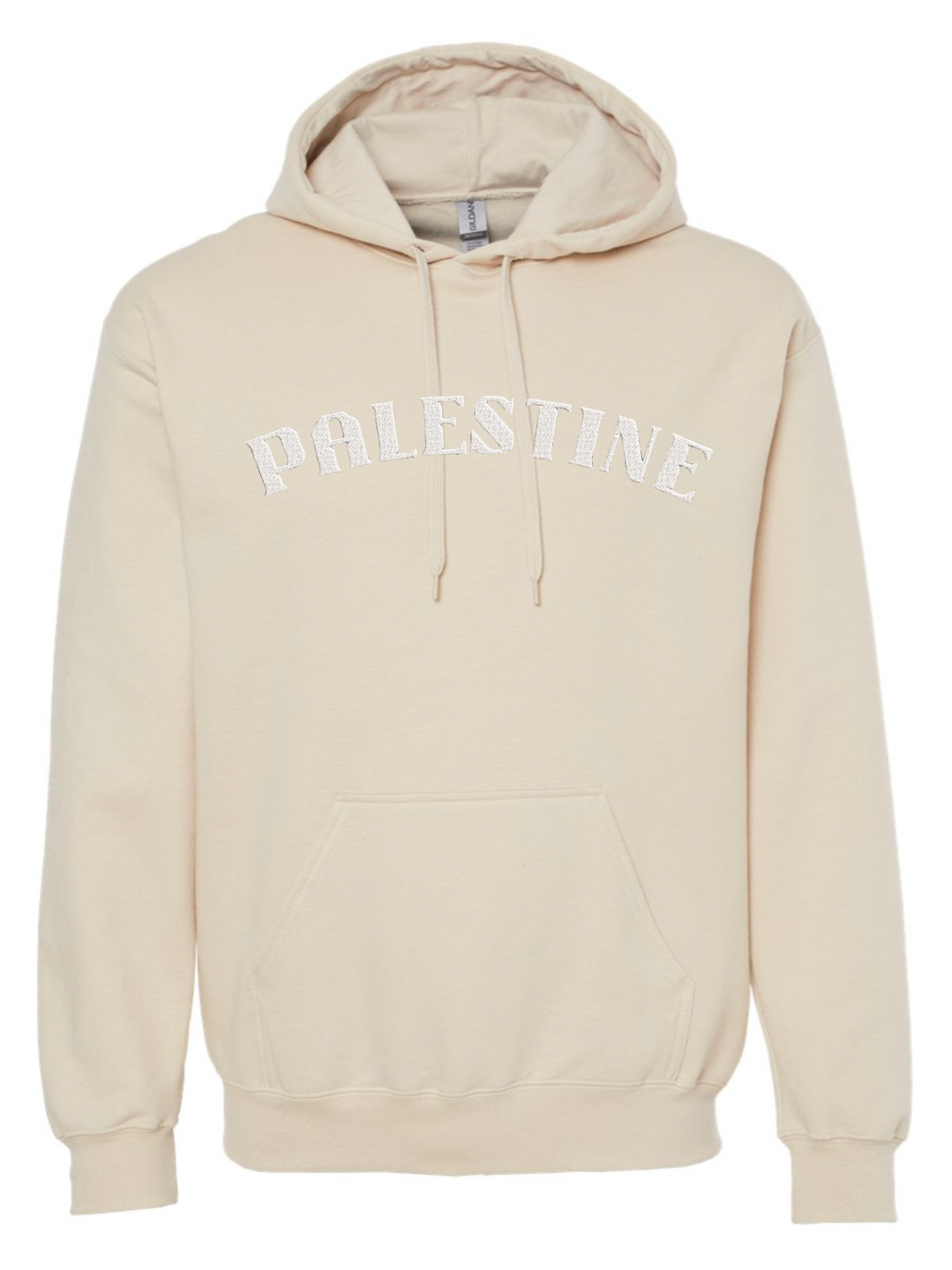Embroidered Hoodie | Palestine Lettering | StitchesBySerene Collab