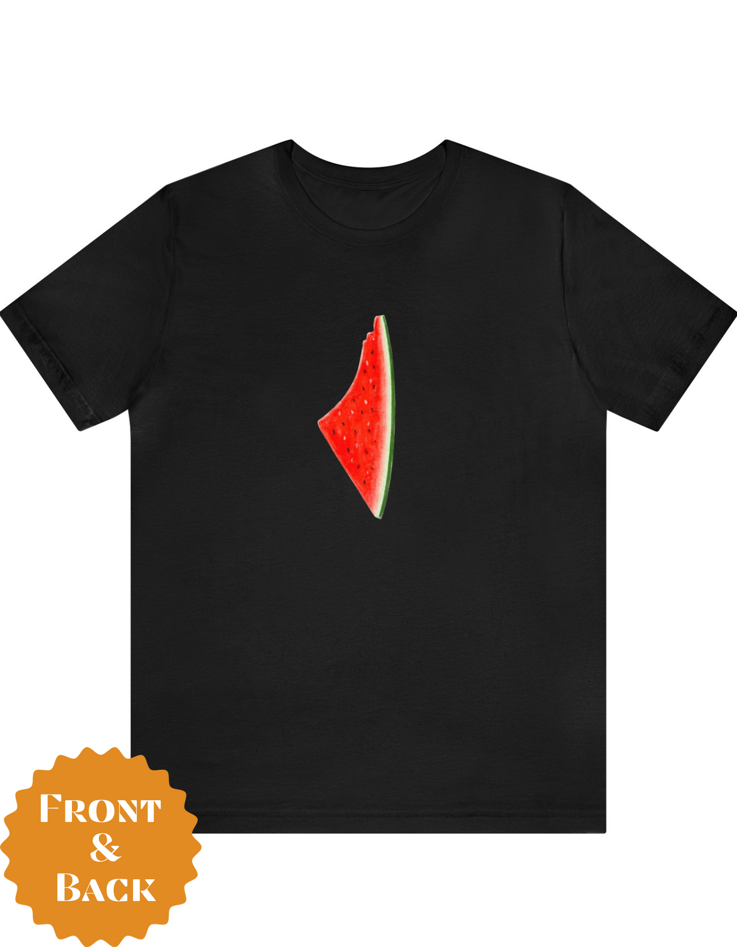 Adult | Front & Back | Watermelon | Symbol of Palestinian Resistance | Short Sleeve Tee
